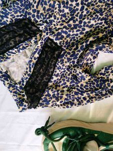 Leopard Print Top with Lace Detail