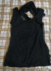 black mesh top