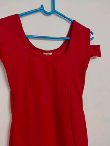 Red Fit &amp; Flare Dress