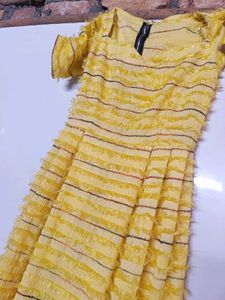 Yellow Textured dress
