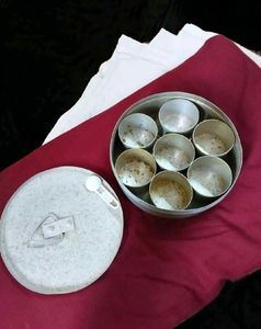 Rare Vintage Pure Aluminium masala box