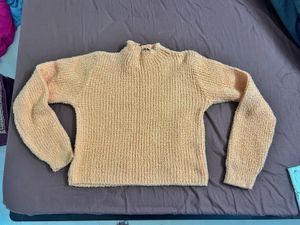 Peach Fuzzy Knit Sweater