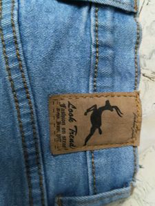 Light Wash Denim Mini Skirt