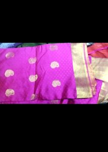 Pink &amp; Gold Patterned Fabric