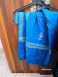 Teal Embroidered Shawl
