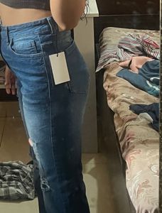jeans bootcut with tag