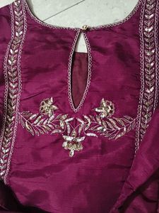 Elegant Purple Kurta set two piece