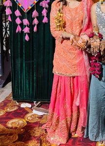 Beautiful Orange &amp; Pink Lehenga Choli❤️