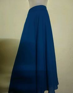 Elegant Blue Embroidered Gown with Jacket