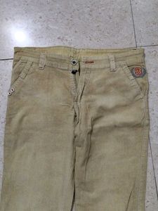 Men's Beige Corduroy Pants