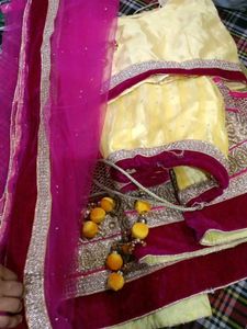 Beautiful Yellow Lehenga Skirt