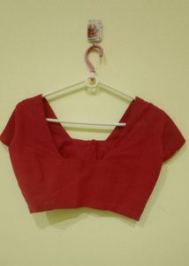 Red Simple Blouse