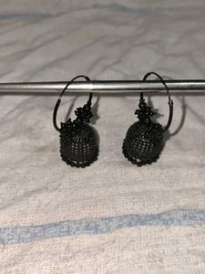 Unique Black Jhumka Earrings