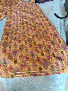 Yellow Floral Kurta Set with Dupatta