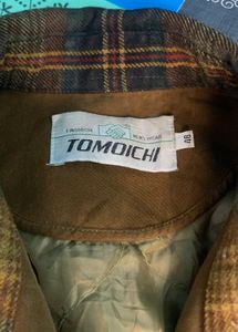 Vintage Plaid &amp; Suede Bomber Jacket