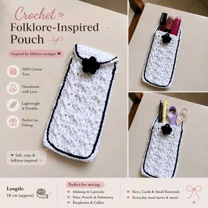 Handmade Crochet stationery Pouch