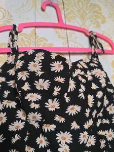 Cute Black Floral Summer Dress