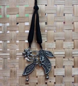 Oxidised Silver Leaf Design Necklace
