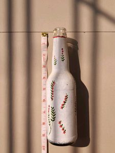 Hand-Painted Floral Bottle Vase