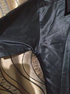 Unisex Black Satin T- Shirt