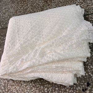 White Dress Material Clothes 7 Meter Approximately