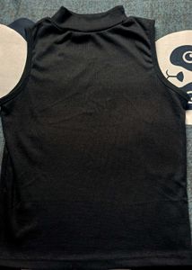 Sleeveless Mock Neck Ribbed Top🖤
