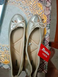 Bata Gold Ballerina Flats
