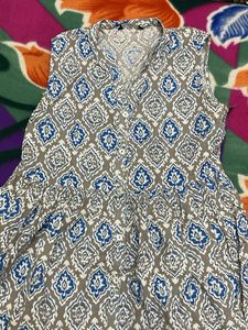 Patterned Sleeveless Dress