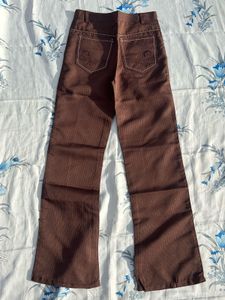 Brown Corduroy Flared Pants