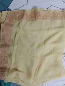 Golden chiffon dupatta