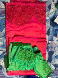 Designer Saree with Embellished Blouse