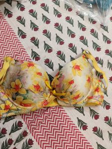 Floral Print Bra