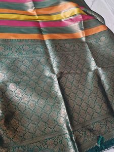 Vibrant Striped Silk Saree