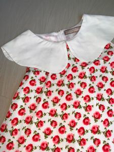 Cute Rose Print Dress type tops