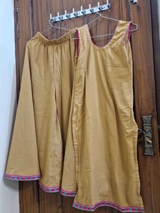 Golden Kurta Set with Palazzo