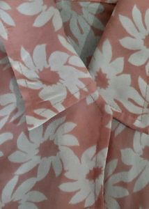 Quick dry -pretty peach floral shirt women