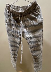 Stylish Striped Linen Blend Pants