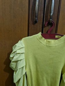 Yellow Puff Sleeve Top