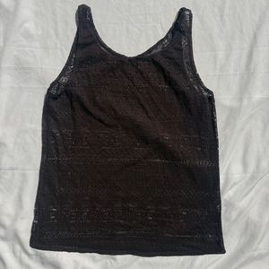 Chic Black Lace Tank Top