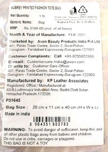 Aubrey printed tote bag