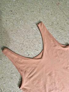 Peach V-Neck Tank Top