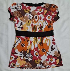 Y2k Vintage 2000s Retro Floral V-Neck Babydoll Top