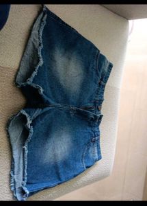 Distressed Denim Shorts