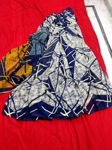 Elegant Abstract Print Saree Nevy Blue 💙