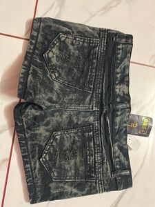 Stylish Embellished Denim Shorts