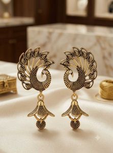 Exquisite Peacock Jhumka Earrings