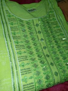 ✨ Radiant Lime Green Embroidered 😍