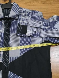 Patchwork Button-Down Shirt