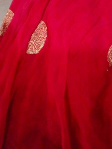 Red Embroidered Dupatta