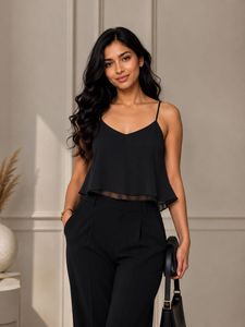 Sheer Black Cami Top